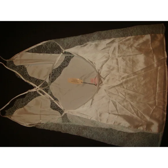 Victoria's Secret 32B BRA SET+garter CORSET+S SLIP Bridal white mint blue I DO